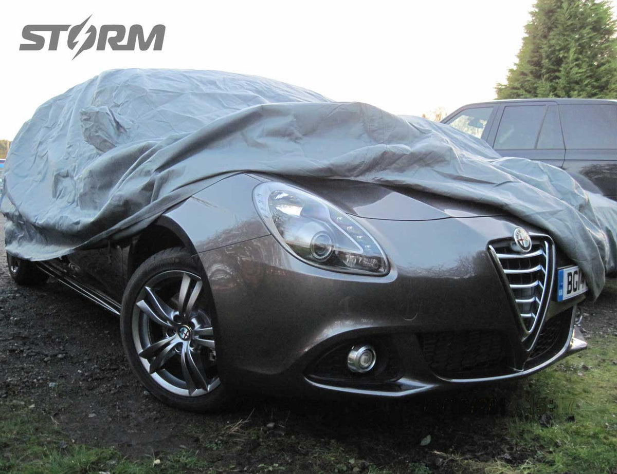 Black Outdoor Car Cover For Alfa Romeo Spider (916, 939, 8C) – Waterproof Polyester